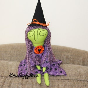 Halloween Witch, Witch Doll, Stuffed Witch, Halloween Party Decor, Witch, Halloween Decor, Green Witch, Halloween, Purple Witch