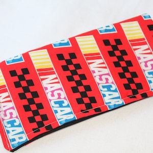 NASCAR, Eyeglass Case, Sunglass Case, Red, Black Checked, Blue, Yellow Case, Black Checked Glasses Case,  Padded Glasses Case