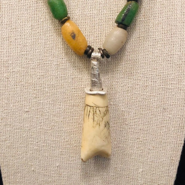 Scrimshaw pendant