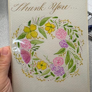 Hand painted watercolor greeting card customizable for any occasion.