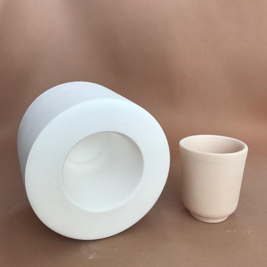 Handleless Cup Plaster Mold Slip Casting Mold Making Ceramic Etsy