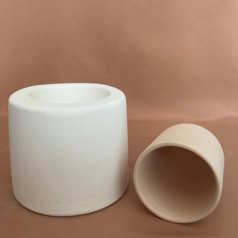 Handleless Cup Plaster Mold in Cylindrical Shape for Slip Casting, Mold Making, Ceramic Mold, Casting Mold, EK059 image 3