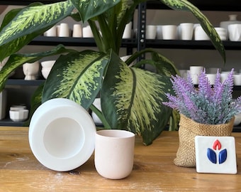 Plaster Cup Mold for Slip Casting, Plaster Ceramic Molds, Ceramic Pots Making, Mold Making, EK036