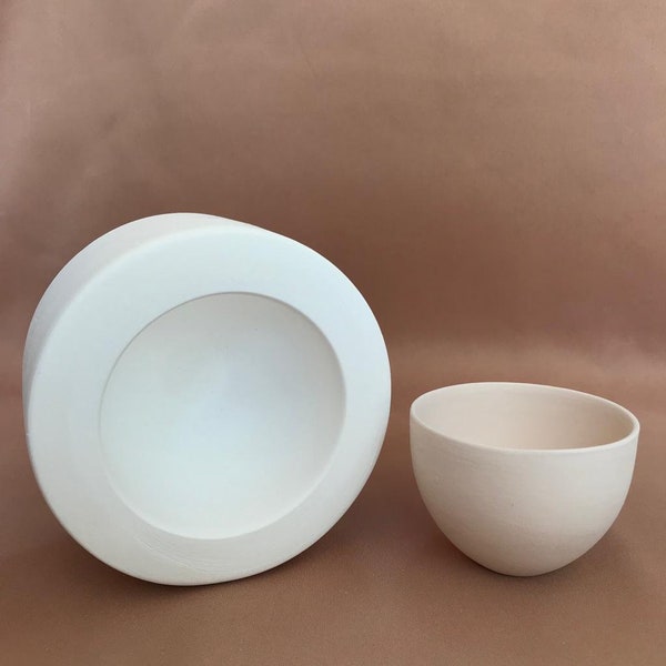 Handleless Cup Plaster Mold for Slip Casting, Mold Making, Ceramic Mold, Casting Mold, EK072