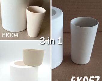 3 Plaster Molds for Ceramic-Porcelain Cups, Slip Casting Molds - No:7