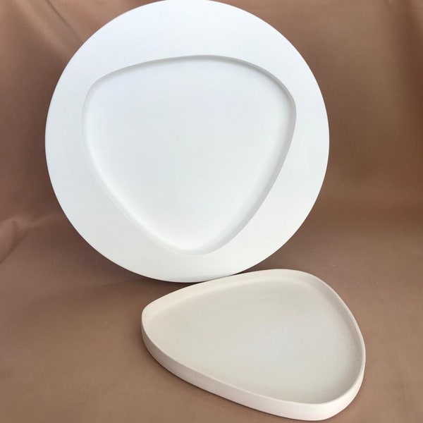 Plaster Mold for Amorph Shaped Plate, Slip Casting, Plaster Ceramic Mold, EKA04