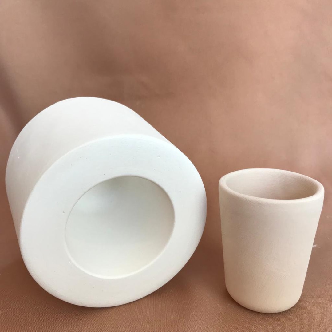 Plaster Cup Mold for Slip Casting, Plaster Ceramic Molds, Ceramic Pots  Making, Mold Making, EK026 