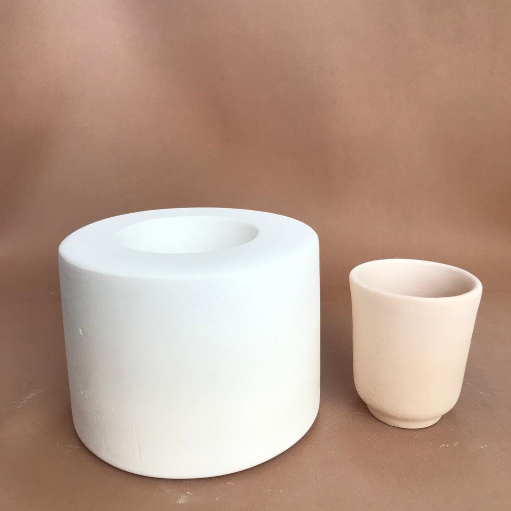 Handleless Cup Plaster Mold Slip Casting Mold Making Ceramic Etsy