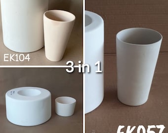 3 Plaster Molds for Ceramic-Porcelain Cups, Slip Casting Molds - No:6