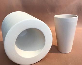 Handleless Cup Plaster Mold in Conical Shape for Slip Casting, Mold Making, Ceramic Mold, Casting Mold,EK104