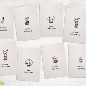 Cute & Cozy Winter Holiday Card Assortment - 24 Greeting Cards with Envelopes