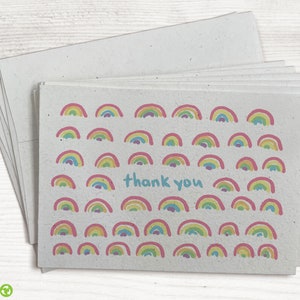 Little Rainbows - Set of 24 Thank You Cards with Envelopes