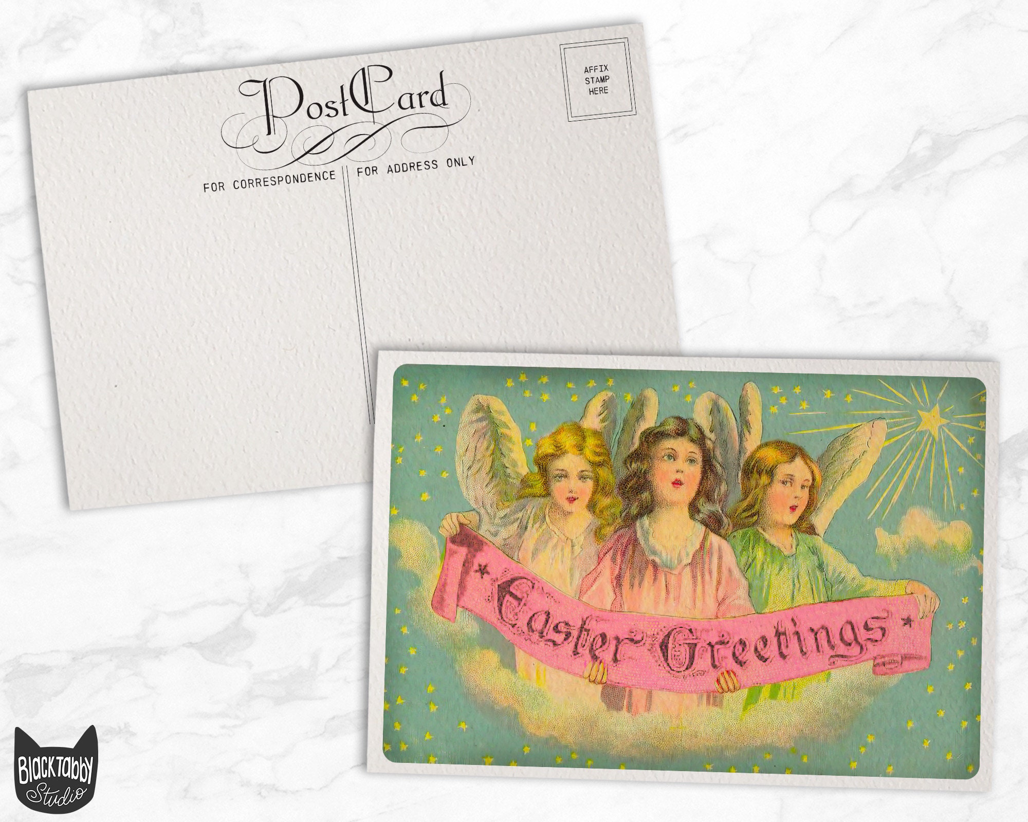 Vintage Style Easter Postcards - 24 Retro Style Postcards - Christian ...