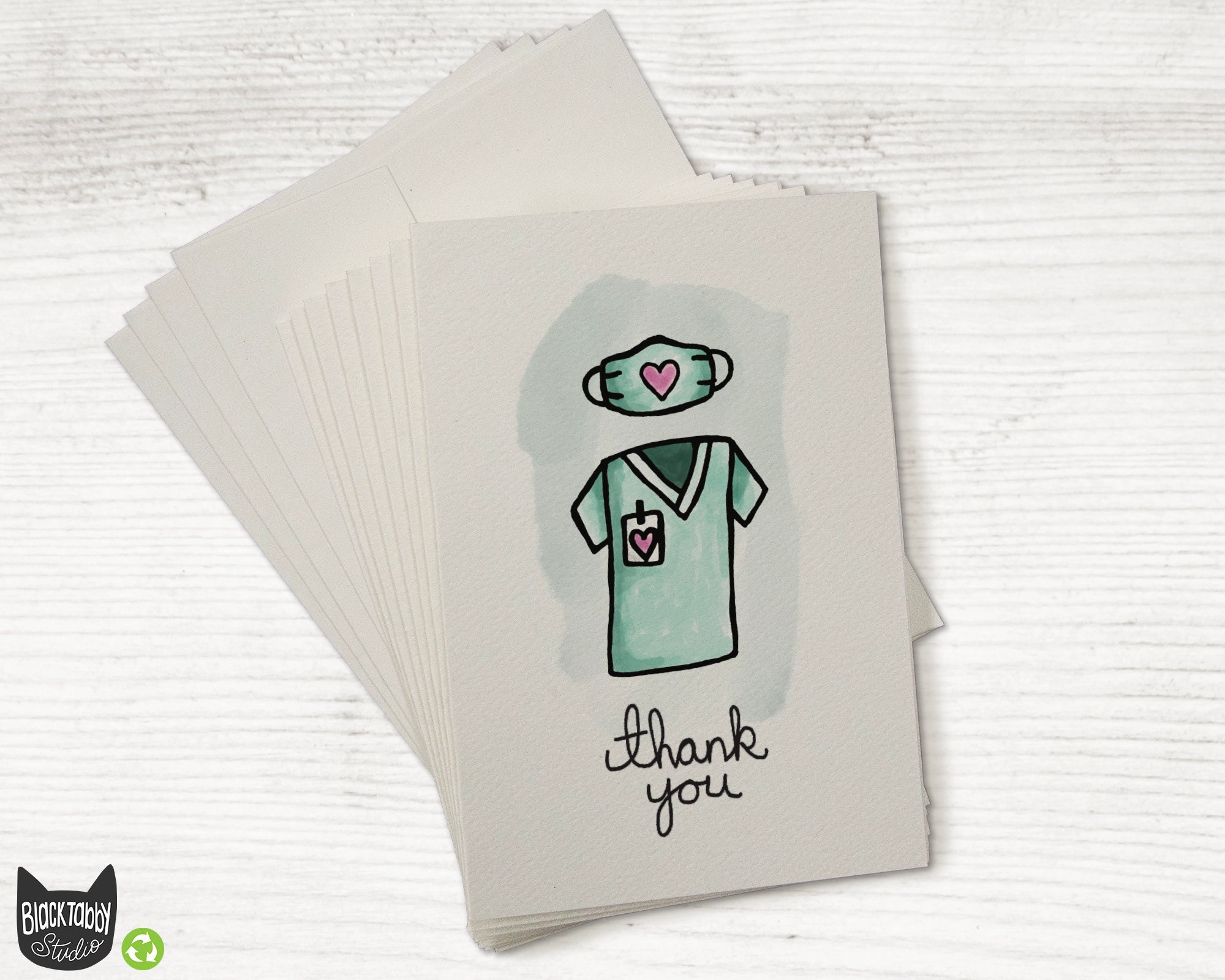 The Scrubs Set 24 Thank You Cards With Envelopes Etsy