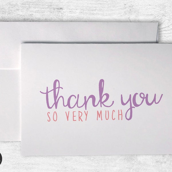 Thank You So Very Much - Thank You Cards