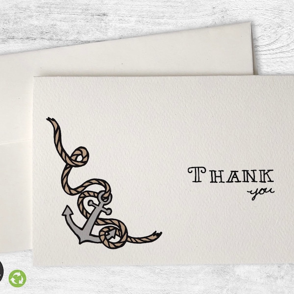 Anchors Aweigh - Thank You Cards