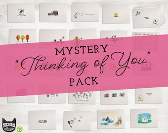 Thinking of You Cards Mystery Collection - Pack of 24 Cards & Envelopes - Random Designs for Year Round Sympathy Notes