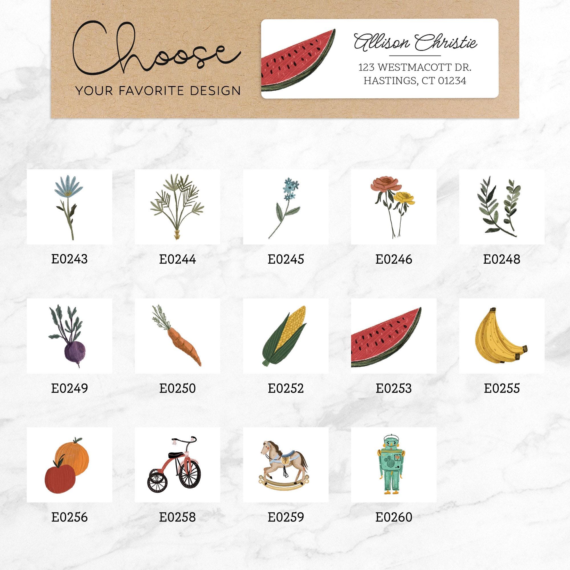 Creative Return Labels Simple Illustrations Personalized Return Address Labels - Over 40 Image ...