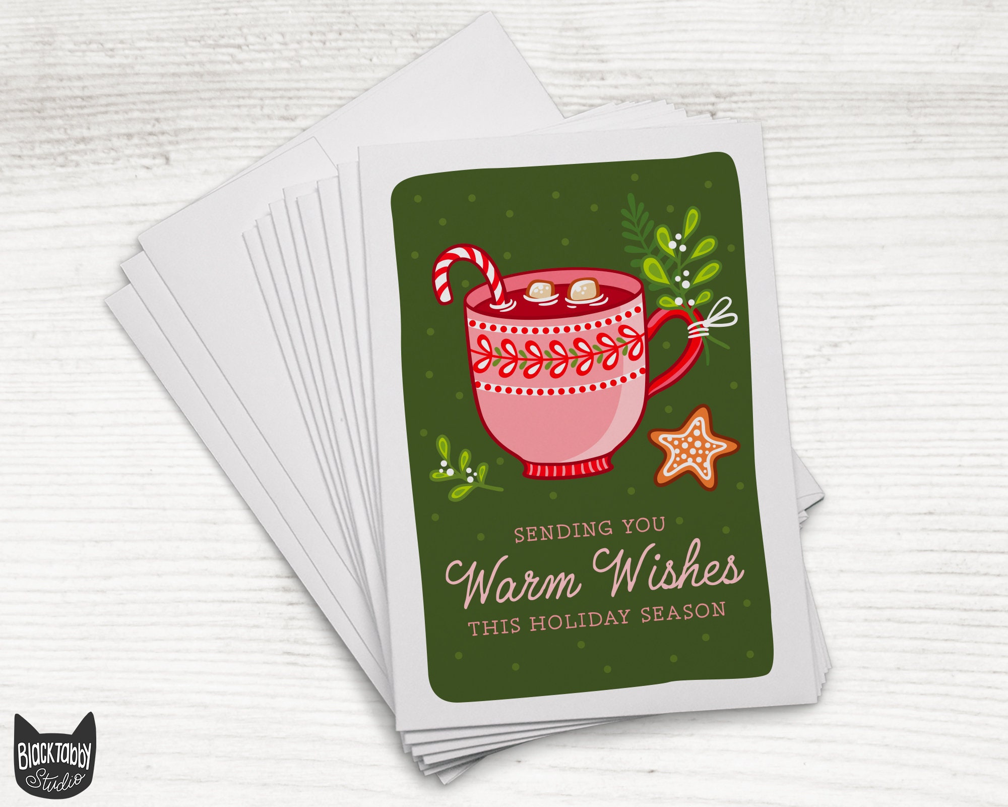 Hot Chocolate Warm Wishes 24 Cards With Envelopes | Etsy
