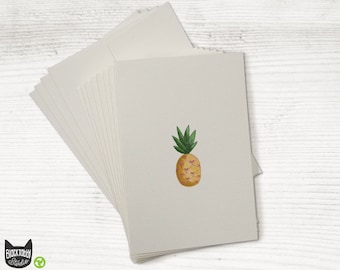 Tropical Pineapple - Set of 24 Greeting Cards with Envelopes