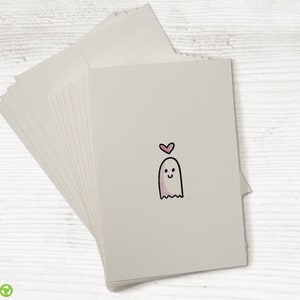 Scary Cute Ghost Valentine - 24 Valentines Day Cards with Envelopes