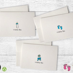 Baby Thank You Cards Collection 24 Cards with Envelopes image 1