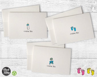 Baby Thank You Cards Collection - 24 Cards with Envelopes