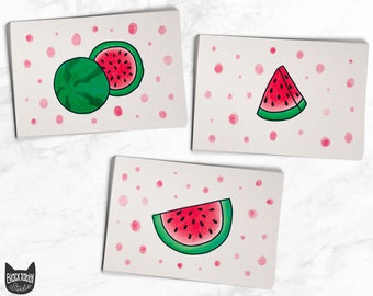 Delicious Red Watermelons - 48 Postcards