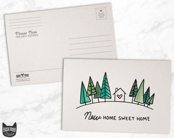 Moving to the Woods Change of Address Announcement Cards - 48 Postcards