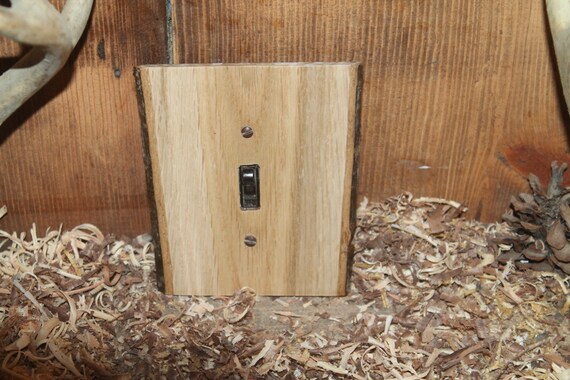 Red Oak Light Switch Cover W Gloss Finish Etsy