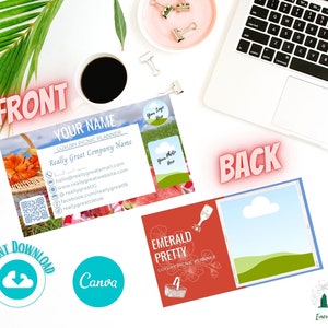 Business Card Template- Canva: Custom Business Card for  Luxury Picnic Planner / Florist / Event Planner / Wedding Planner