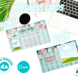 Business Card Template- Canva: Custom Business Card for  Luxury Picnic Planner / Florist / Event Planner / Wedding Planner