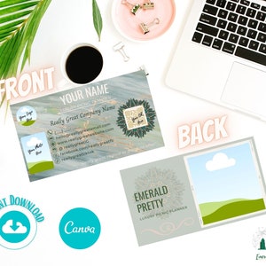 Business Card Template- Canva: Custom Business Card for  Luxury Picnic Planner / Florist / Event Planner / Wedding Planner