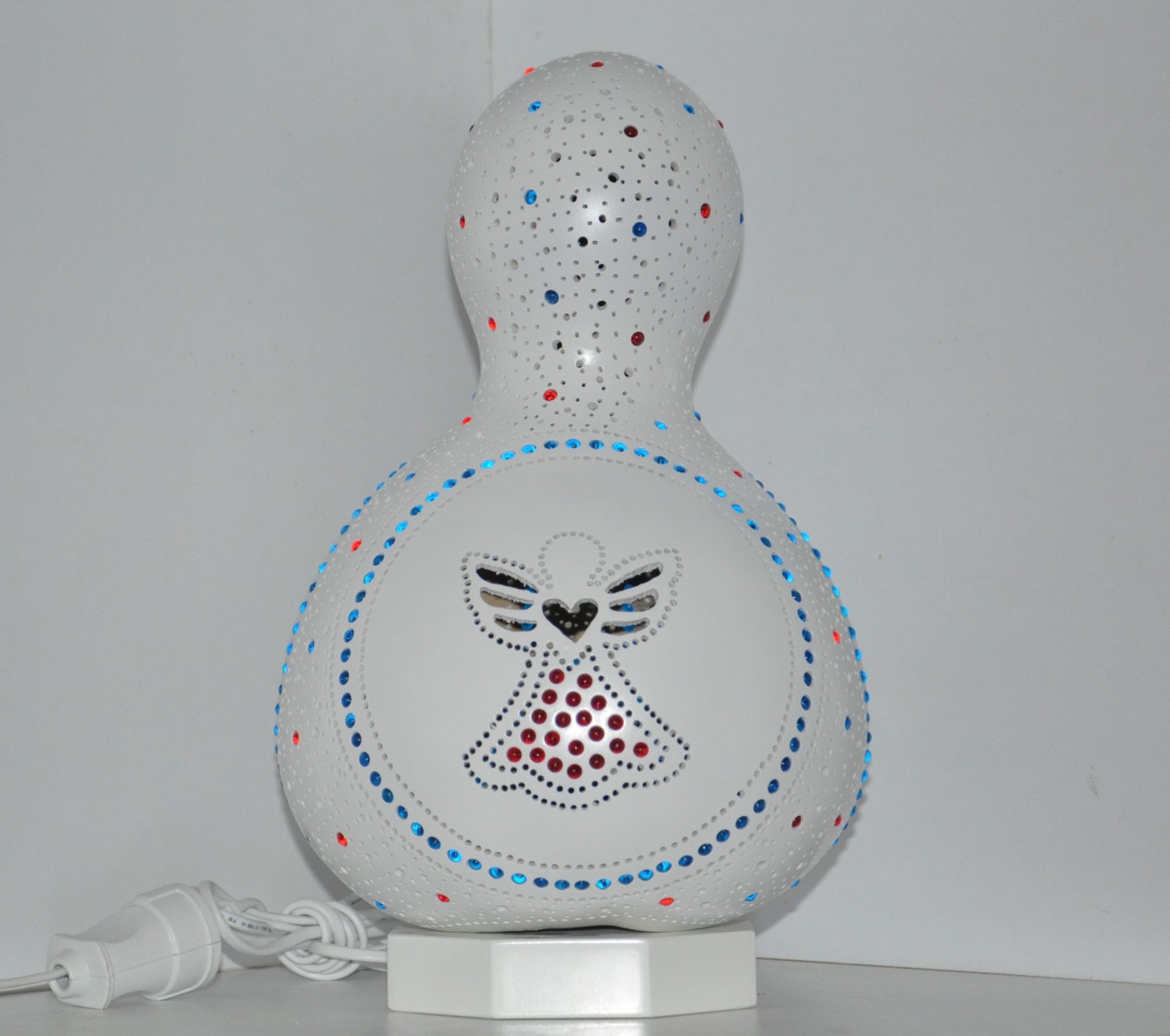 Angel Gourd Lamp Shade Angel Light Crystal Angel Wings Light Etsy