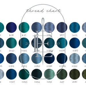 Floriani Rainbow Spectrum Thread Set Color Chart