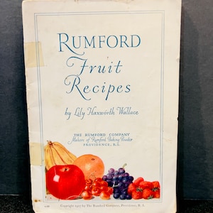 Vintage 1927 (c) Rumford Fruit Promo Cookbook