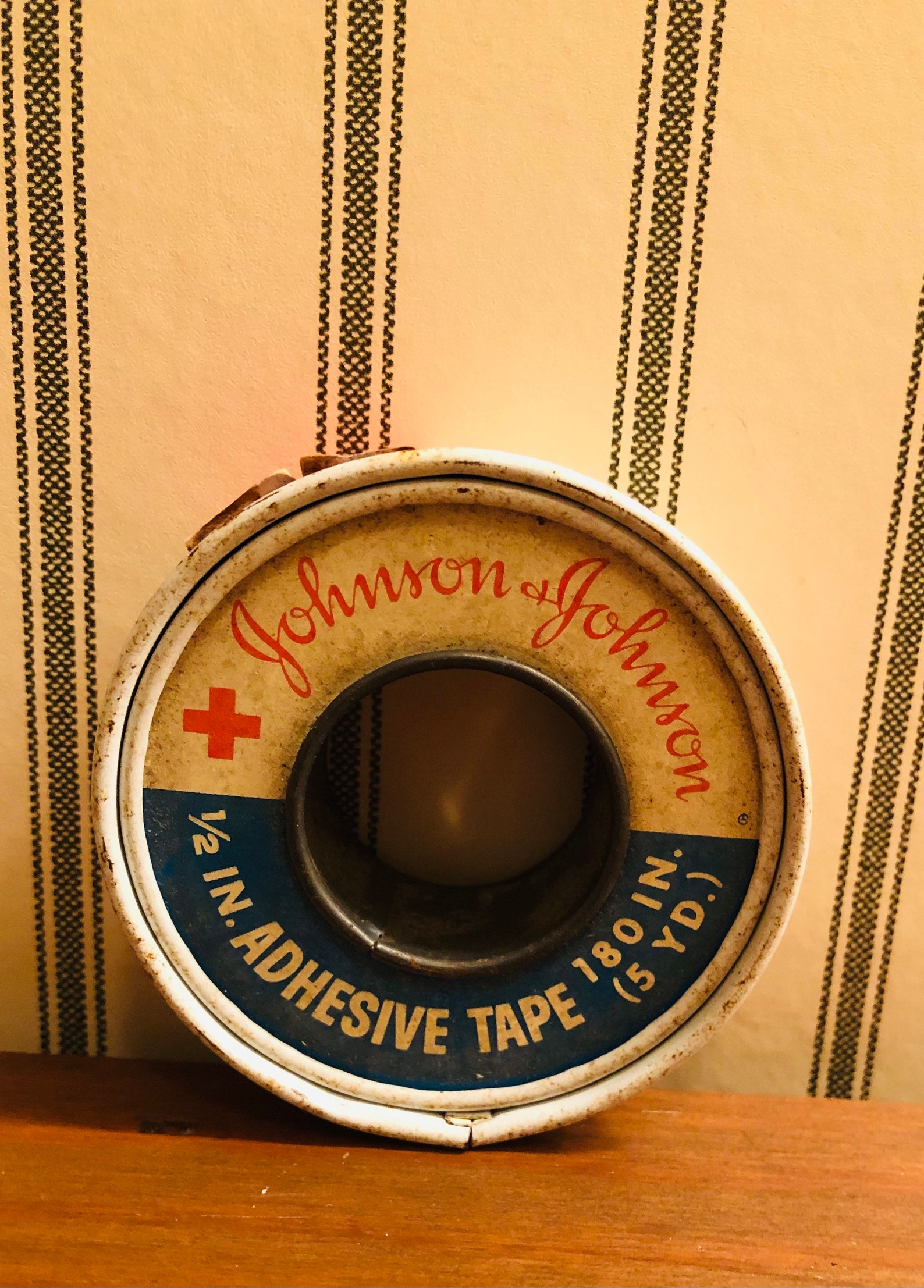 Vintage Johnson & Johnson Adhesive 1/2 Tape Metal Wheel Etsy