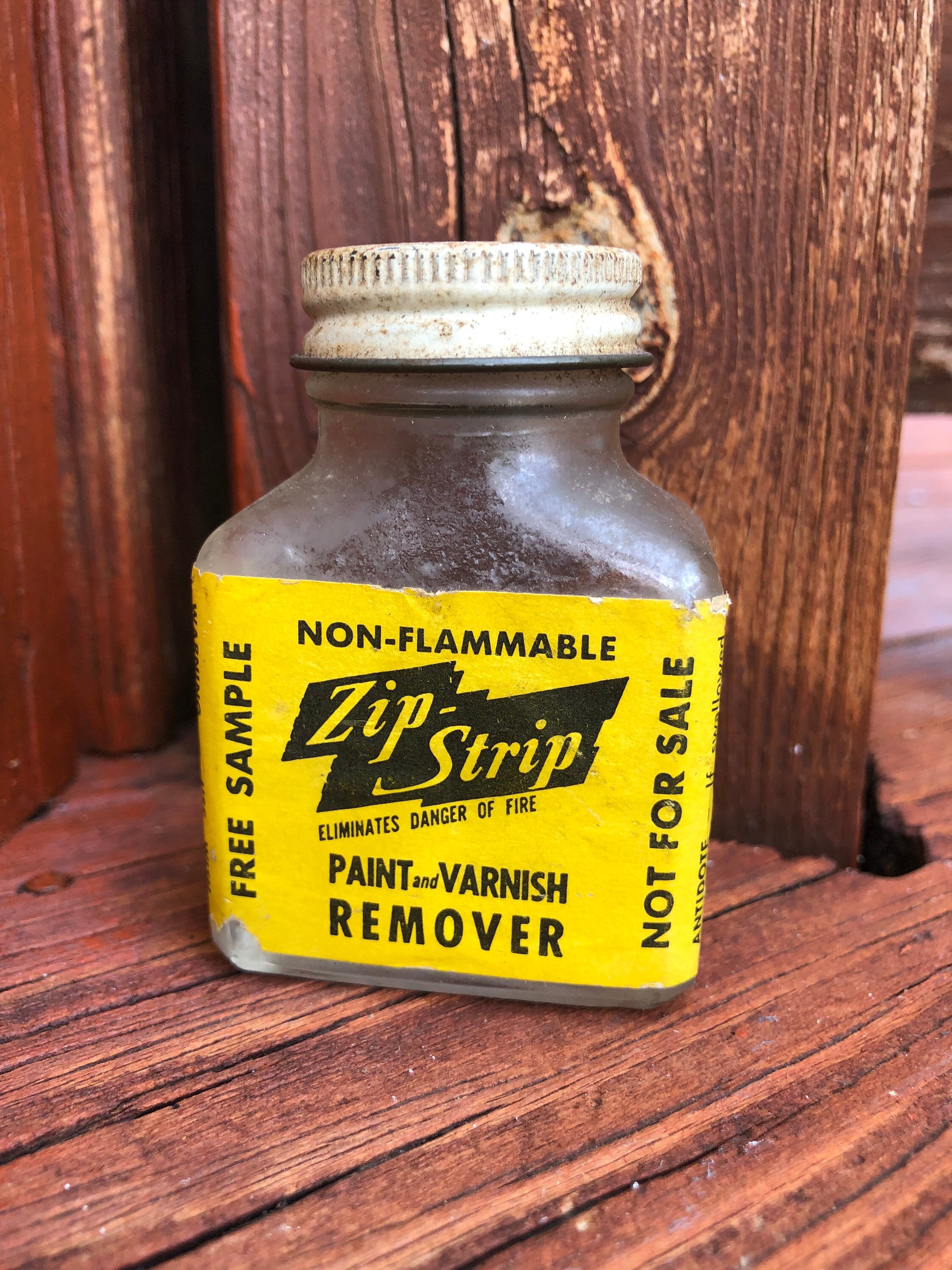 Vintage Zip Strip Free Sample Paint & Varnish Remover Bottle Etsy