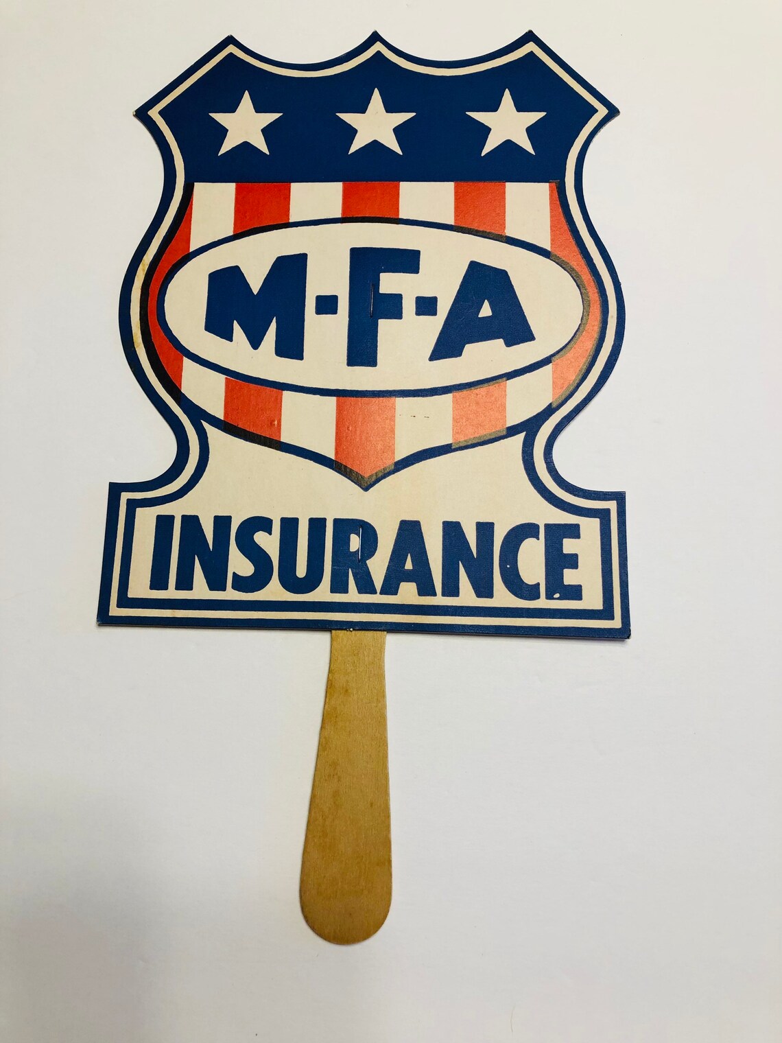Vintage MFA Publicité Fan MFA Insurance Co. Columbia Mo