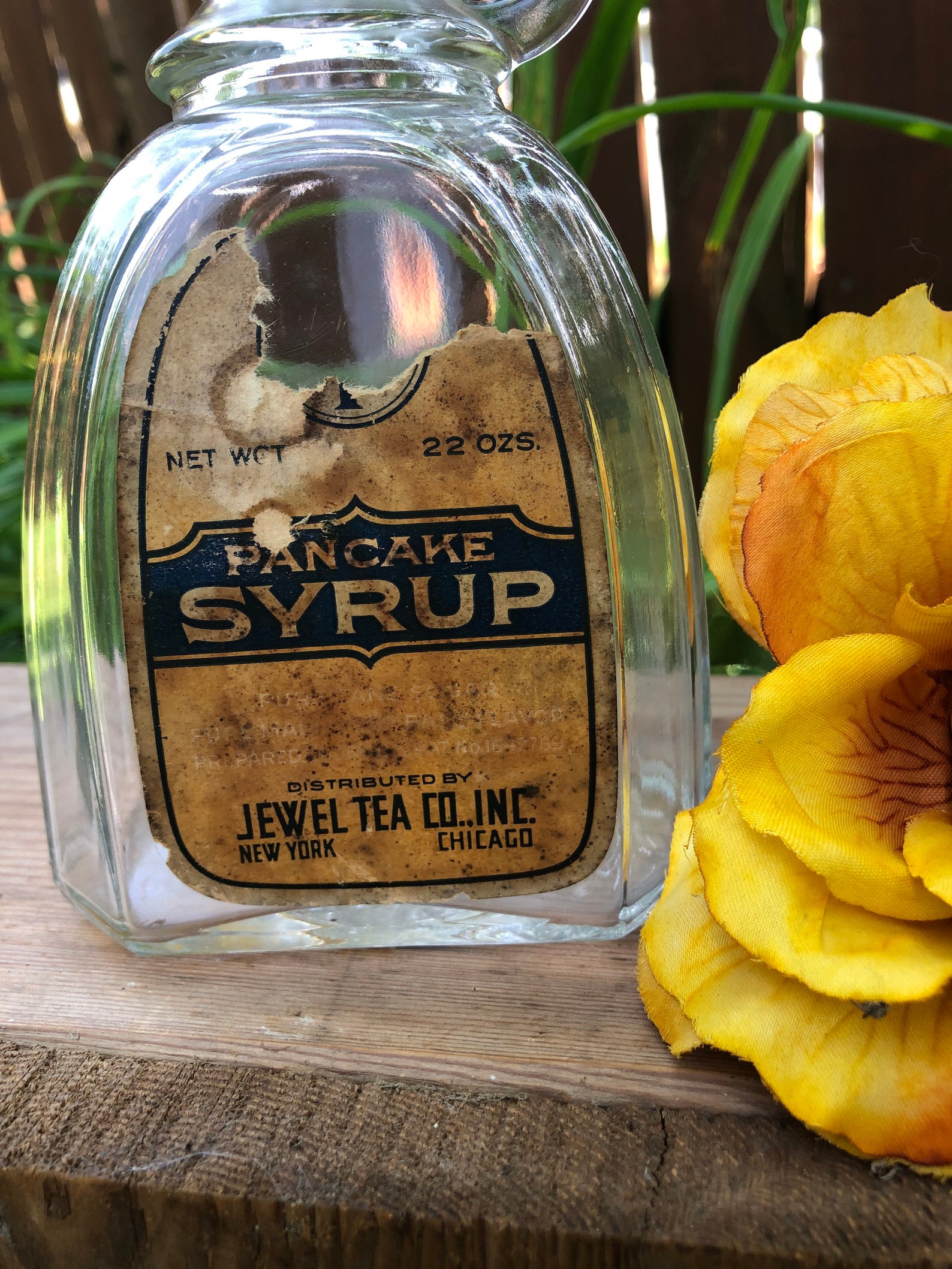 Vintage Jewell Tea Pancake Syrup Bottle 22 Oz Etsy