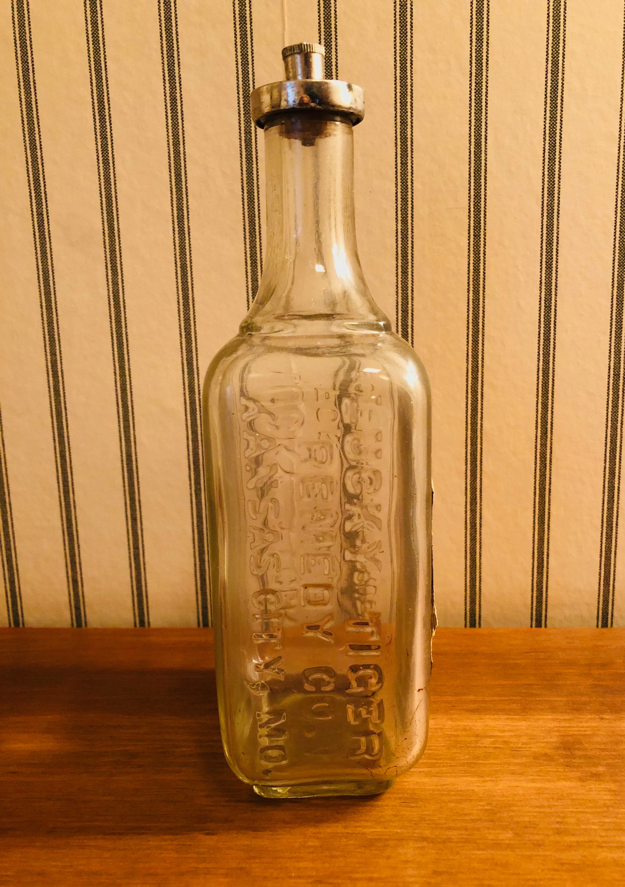 Vintage Lucky Tiger Hair Tonic Embossed Bottle Etsy