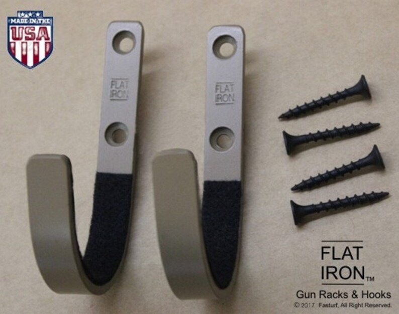 GUN RACK Hooks One Set FLATIRON™ Wall Mount Gun Rack Hooks Etsy