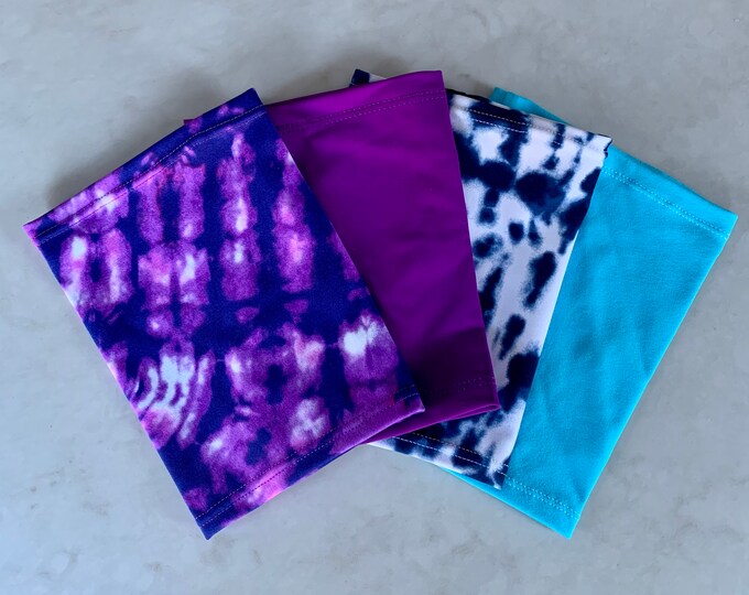 Fabulous Four Pack for Picc Line or Freestyle Libre Covers-Includes purple tie dye, blue tie dye, purple and turquoise covers