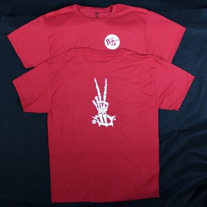 T-shirt met vredesteken Red Bone Sign Series Two Sided