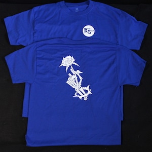 Rose T-shirt Royal Blue Bone Sign Series Two sided