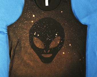 Alien Splatter Tank Top Black