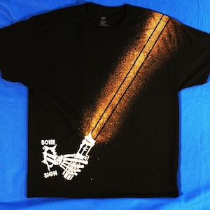 Lichtzwaard Splatter T-shirt Black Bone Sign-serie