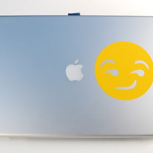 Smirk Face Emoji Custom Vinyl Decal