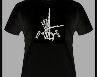 L Sign T-shirt Black Bone Sign Series
