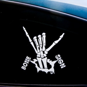 Hang Loose Vinyl Decal  Bone Sign Series